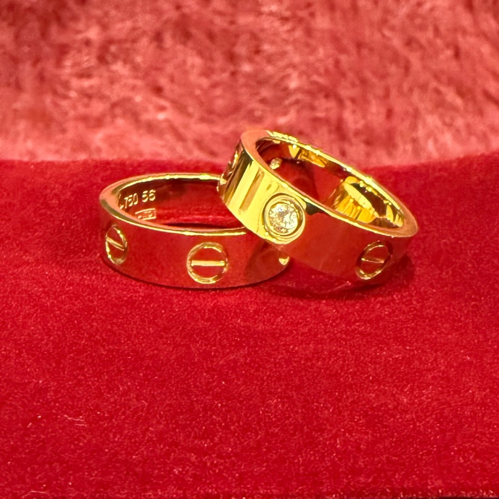 🌟New Gold Plated Stainless Steel Love Ring